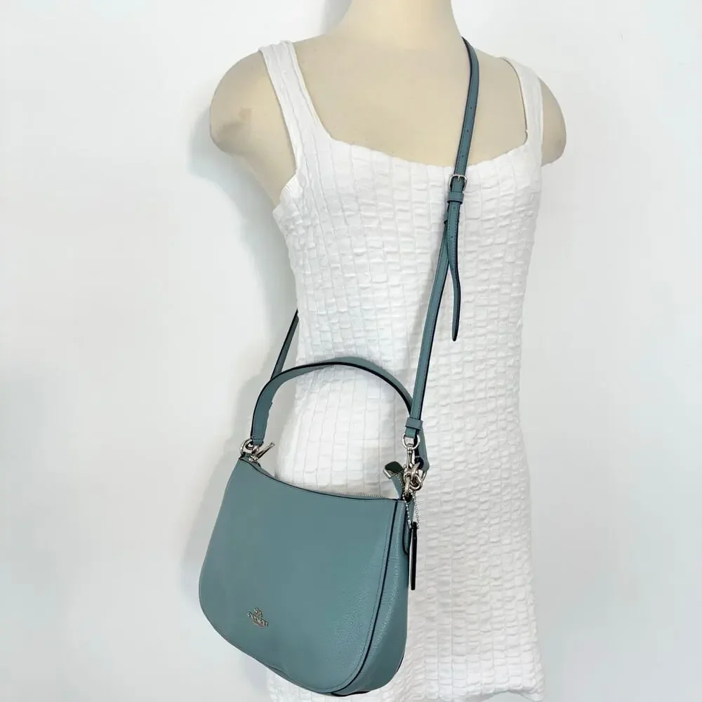 Coach Chelsea Crossbody Shoulder Bag Leather Marine Light Blue 56819 NWT - Picture 2 of 15